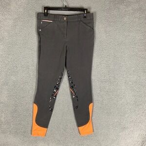Schockemohle Libra Grip Breeches Pants Womens 30R Gray Knee Grip Riding $200